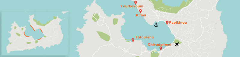 Spiagge nel golfo di Milos Milos isola spiagge nel golfo